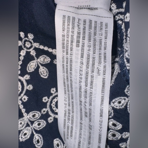 Abercrombie & Fitch Navy Blue Embroidered Top - Picture 4 of 5